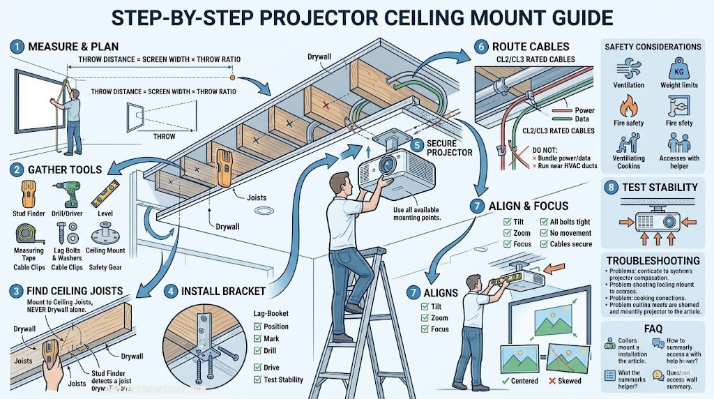 How to Mount a Projector to the Ceiling